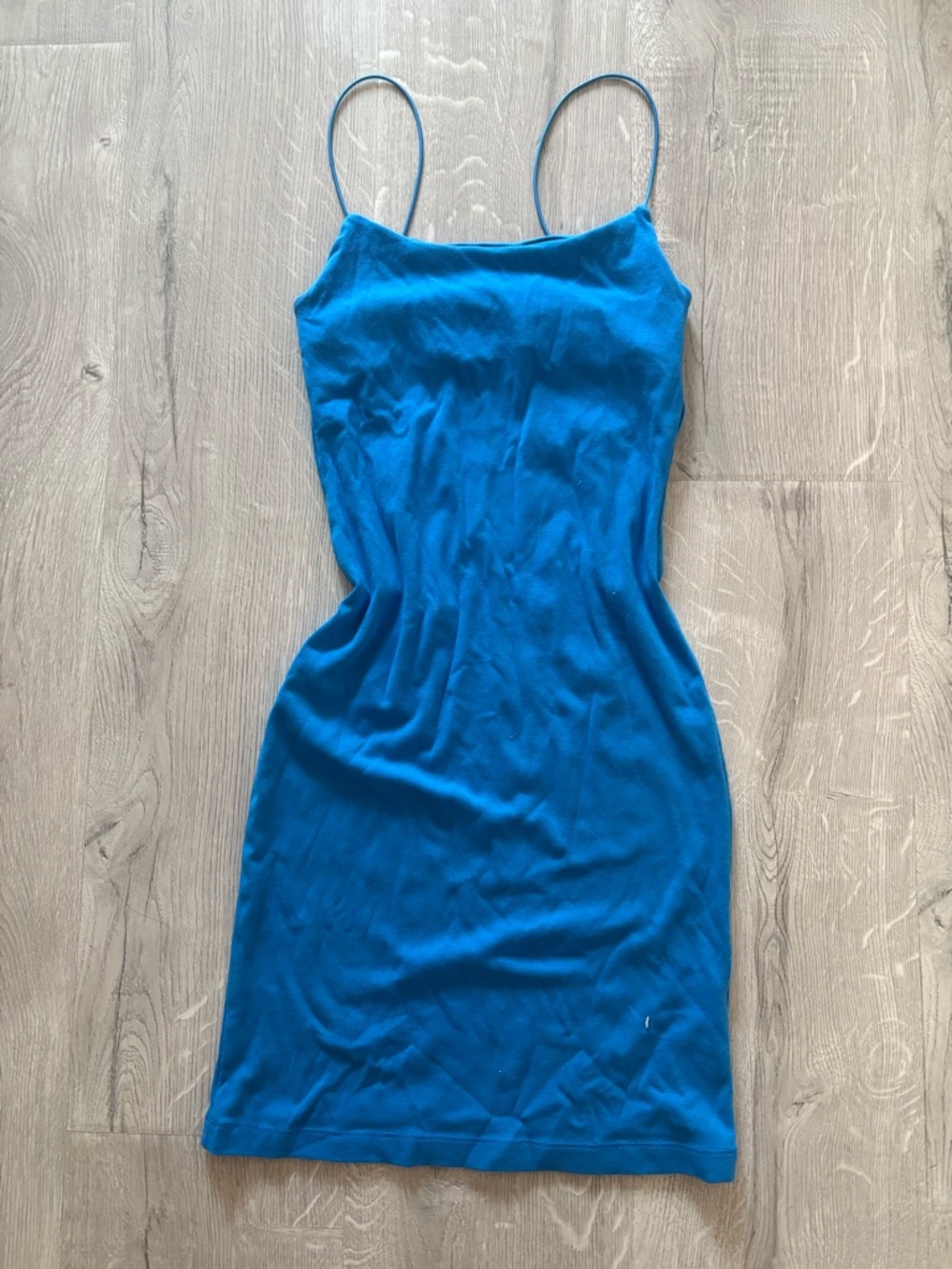 Zara Electric Blue Spaghetti-Strap Mini Dress